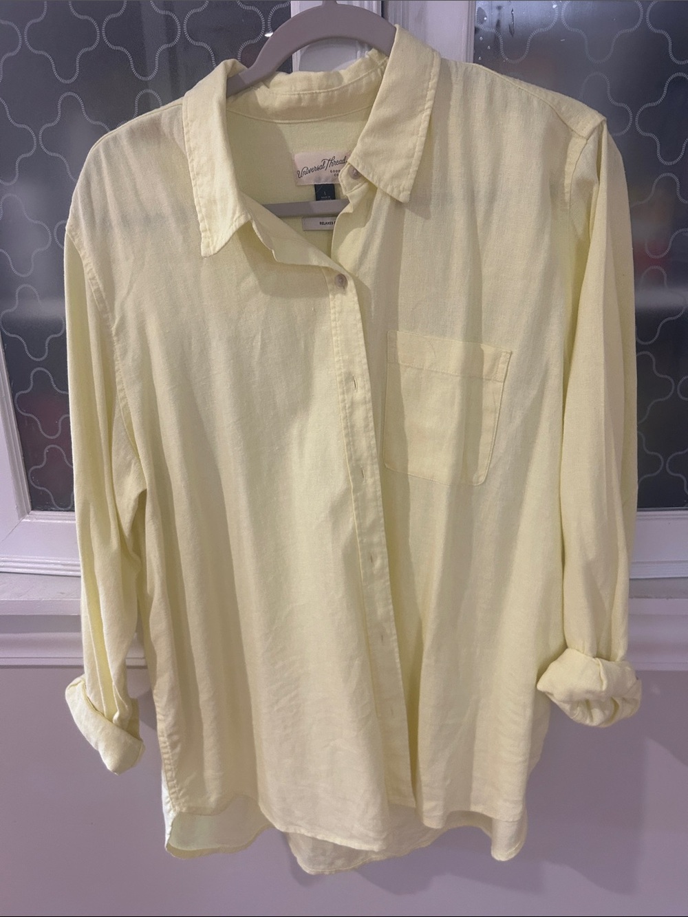 Universal Thread Pale Yellow Button-Up Shirt